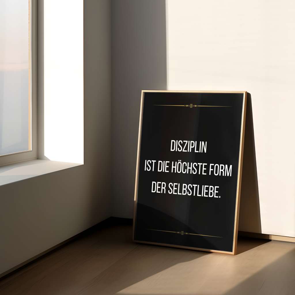 Discipline is the highest form of self love - Poster