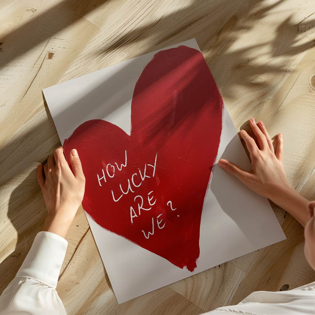 How lucky are we - heart - poster