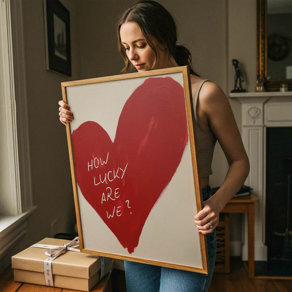 How lucky are we - heart - poster