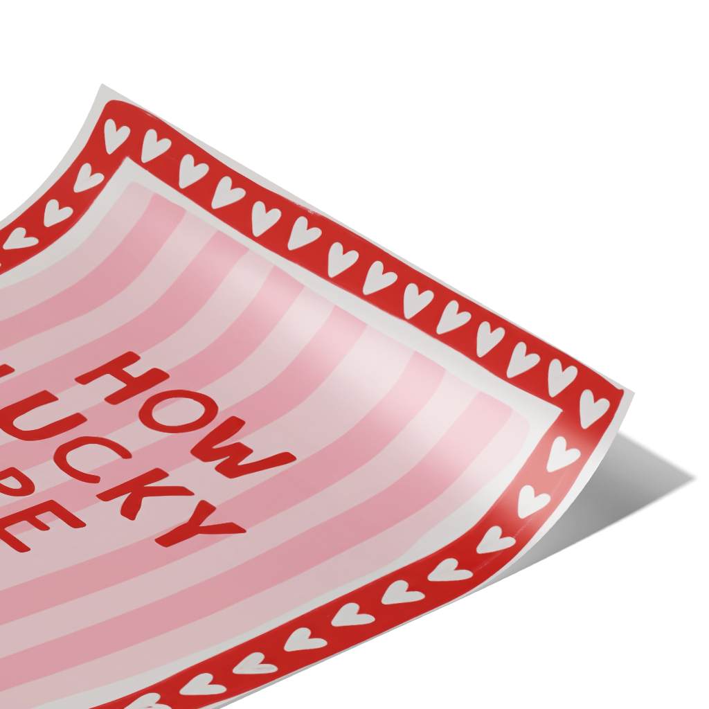 How lucky are we - stripes - poster