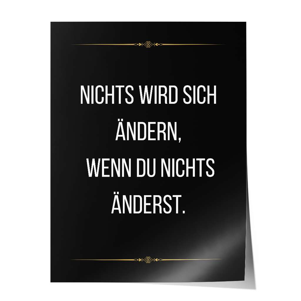 Nothing changes if nothing changes - Poster