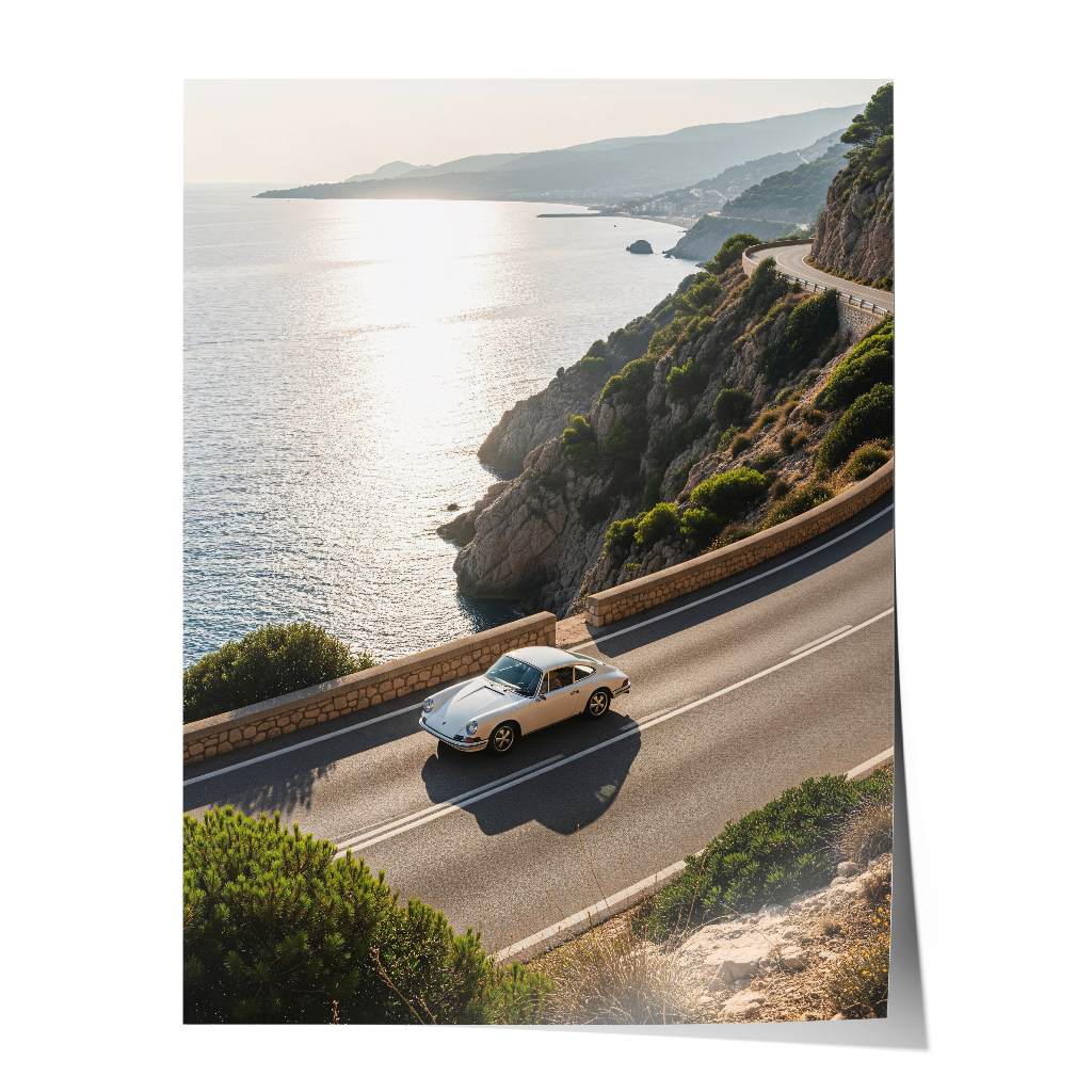 Porsche 911 - Amalfi Coast - Poster