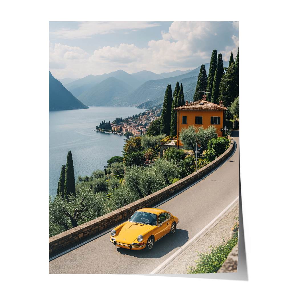 Porsche 911 - Comer See - Poster