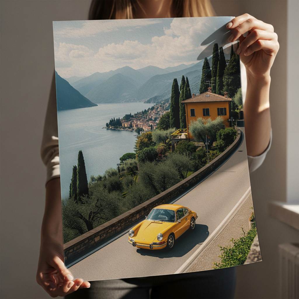 Porsche 911 - Comer See - Poster