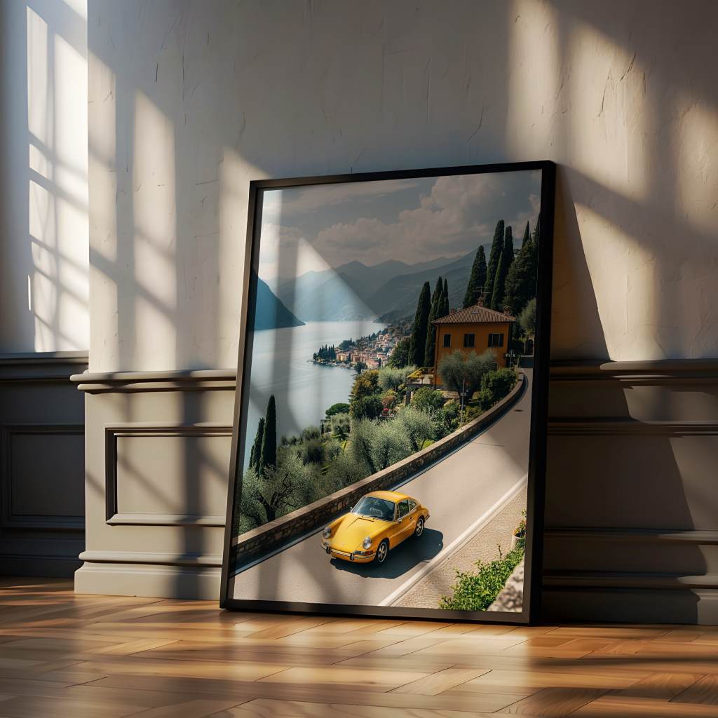 Porsche 911 - Comer See - Poster