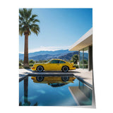 Porsche 911 in gelb - Poster
