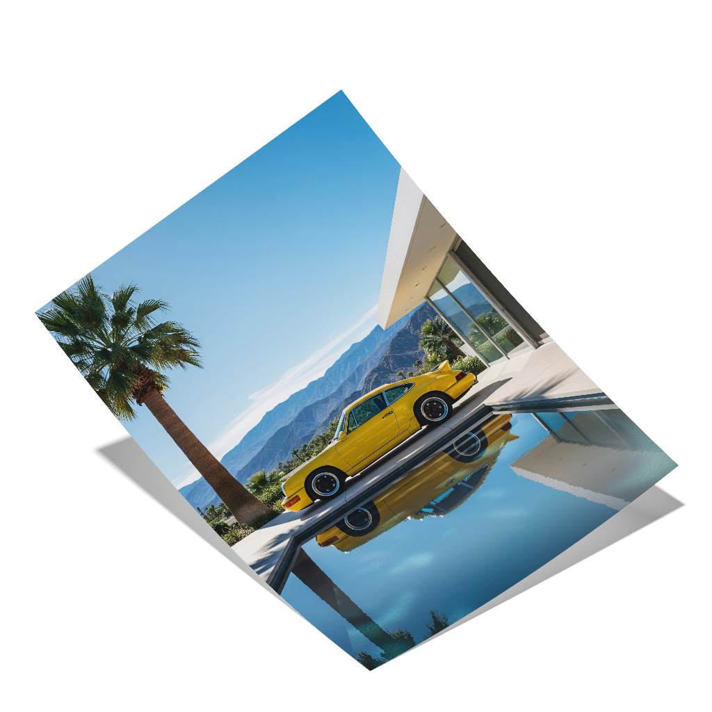 Porsche 911 in gelb - Poster