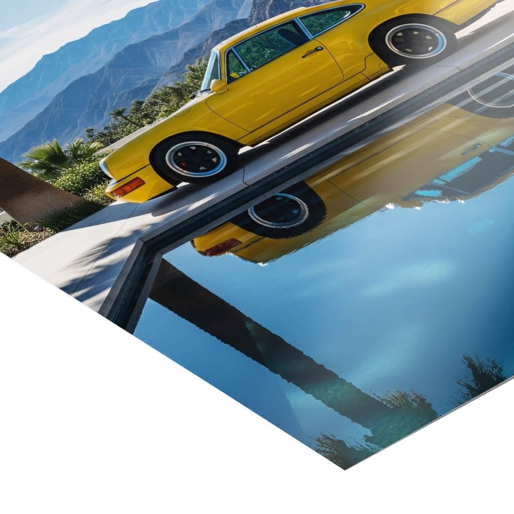 Porsche 911 in gelb - Poster