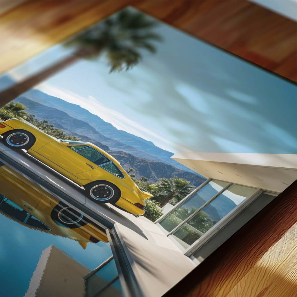 Porsche 911 in gelb - Poster