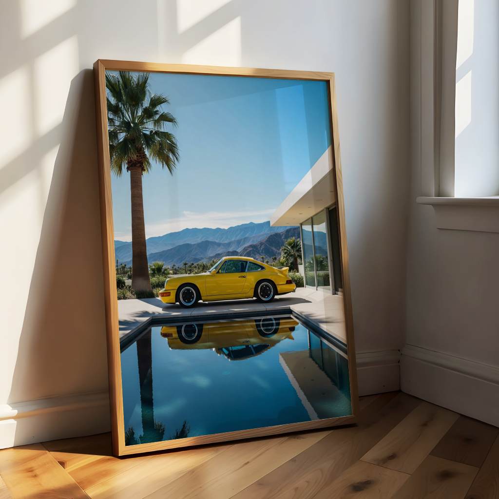 Porsche 911 in gelb - Poster