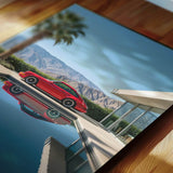 Porsche 911 in rot - Poster