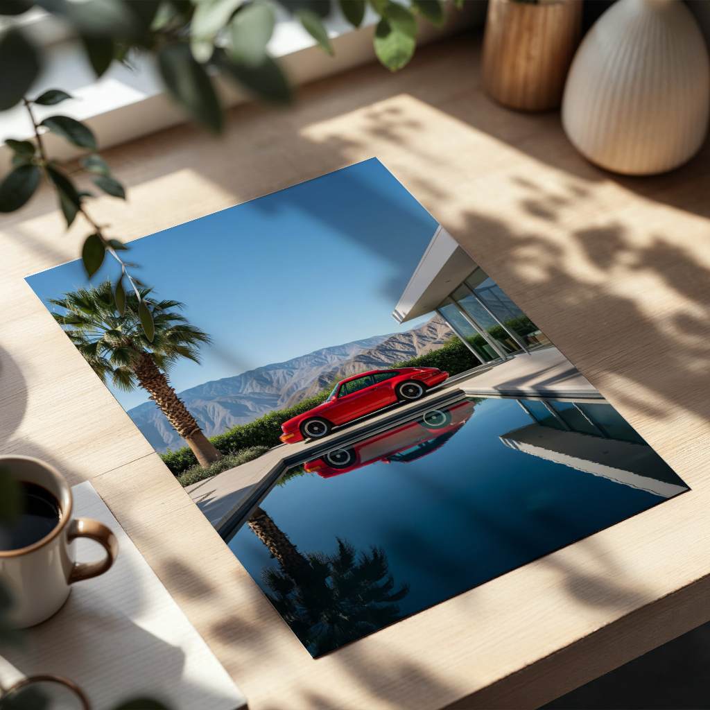 Porsche 911 in red - Poster