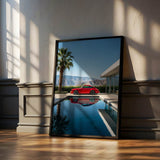 Porsche 911 in rot - Poster