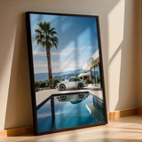 Porsche 911 in weiß - Poster