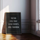 The pain I feel today is the strength I feel tomorrow - Poster