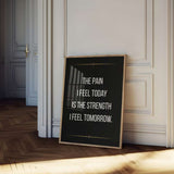 The pain I feel today is the strength I feel tomorrow - Poster