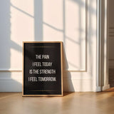The pain I feel today is the strength I feel tomorrow - Poster